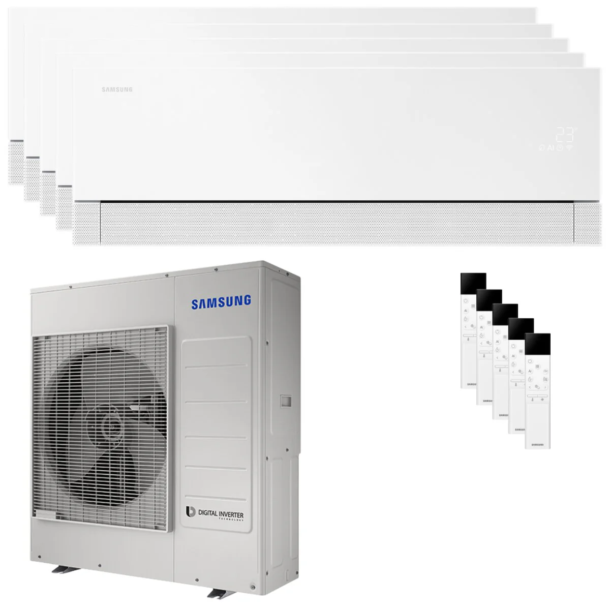 Samsung WindFree Première Plus penta split air conditioner 9000+12000+12000+12000+12000 BTU inverter A++ wifi outdoor unit 10 kW
